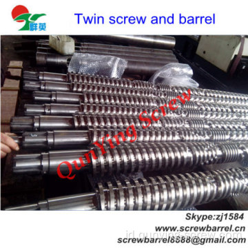 HEC Twin Screw barel untuk kerucut Twin Screw laras ganda Extruder Machine